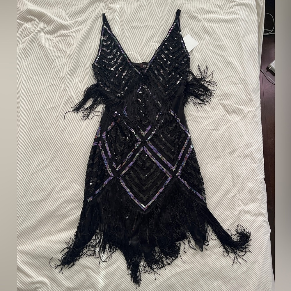 Black Flapper Style Costume Dress